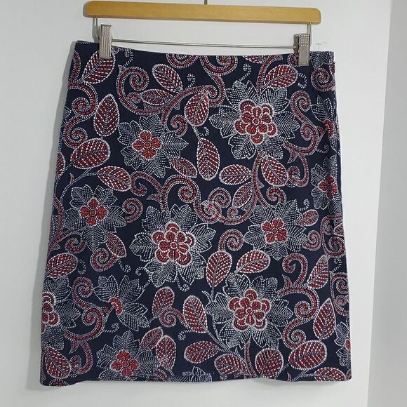 Talbots Floral Knee Length Pencil Skirt Size 6 NWOT - Picture 1 of 6
